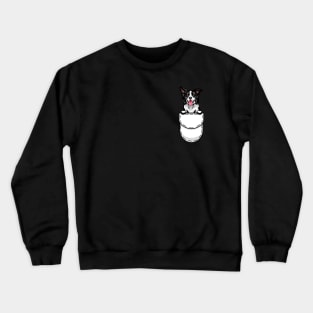 Funny Border Collie Pocket Dog Crewneck Sweatshirt